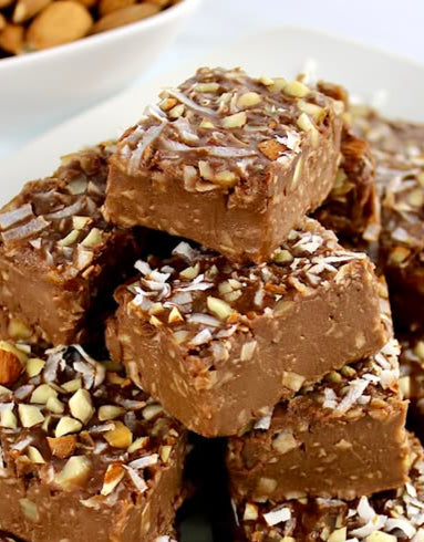 Almond Joy Protein Fudge (2 servings per container) (CAN OMIT ALMONDS FOR ALLERGIES:)