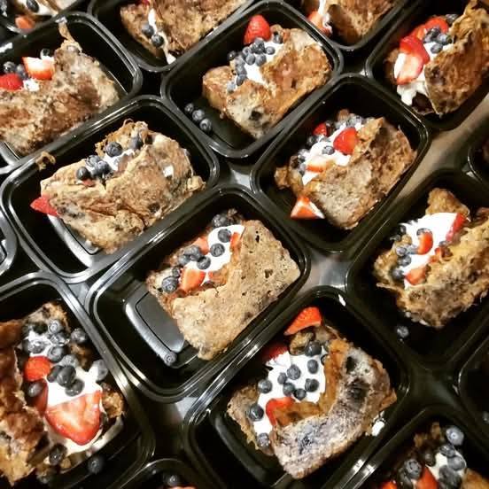 Strawberry Blueberry Banana Bread Protein Stuffed Frech Toast (2 slices)- GF