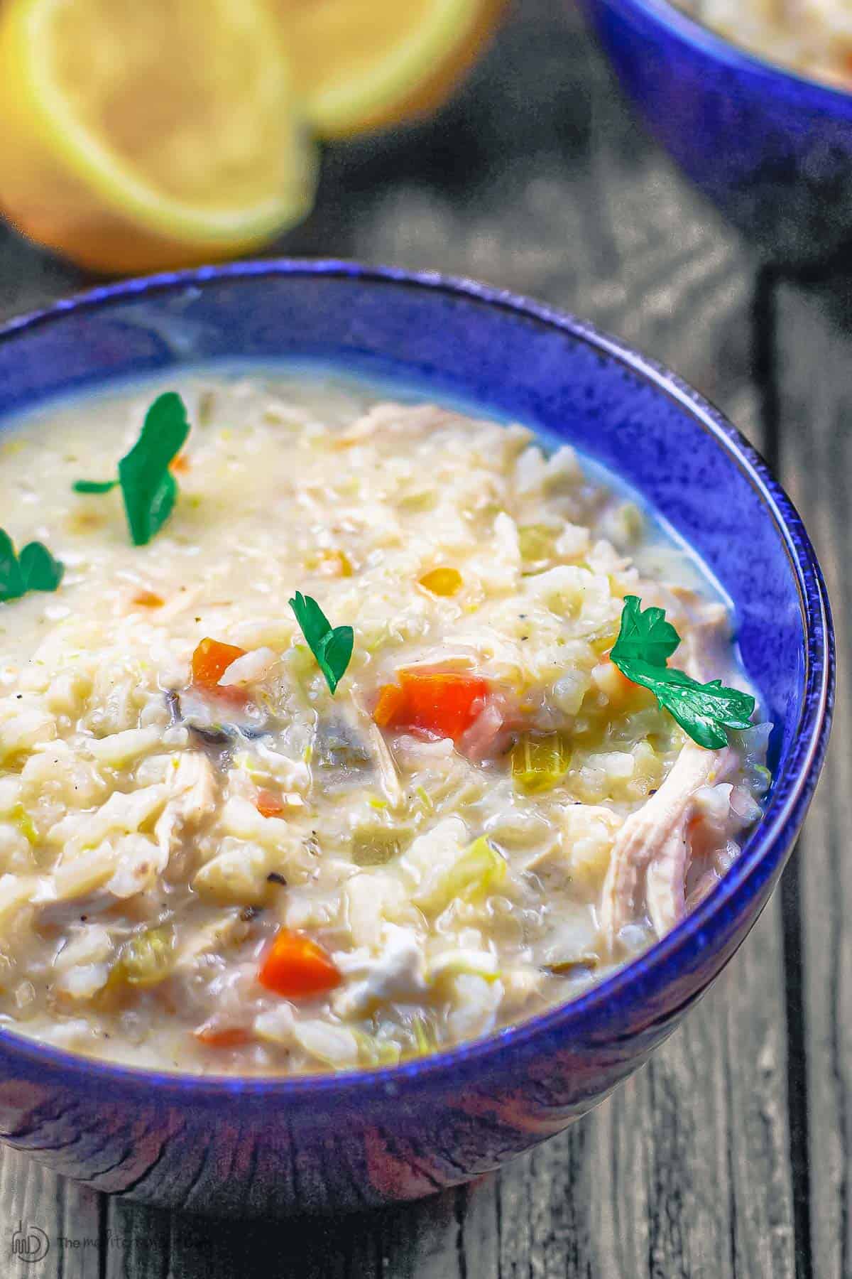 Lemon Rice Avgolemono Chicken Soup (SO GOOD!)