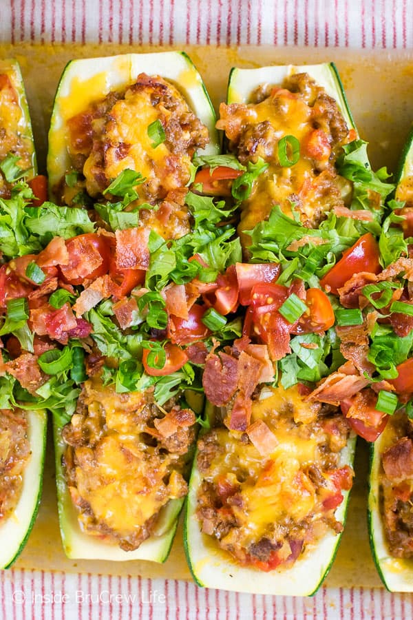 Bacon Cheeseburger Zucchini Boats