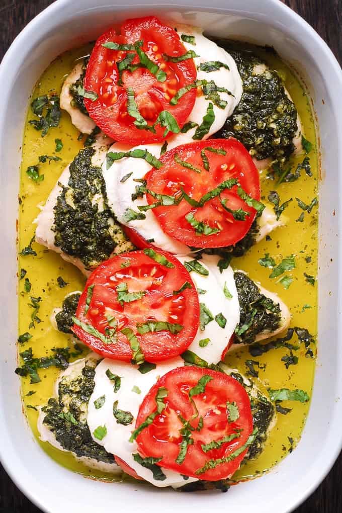 Basil Pesto Chicken Breast with Roasted Baby Carrots