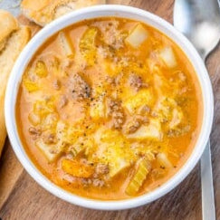 Cheeseburger Soup (Can Sub Chicken)