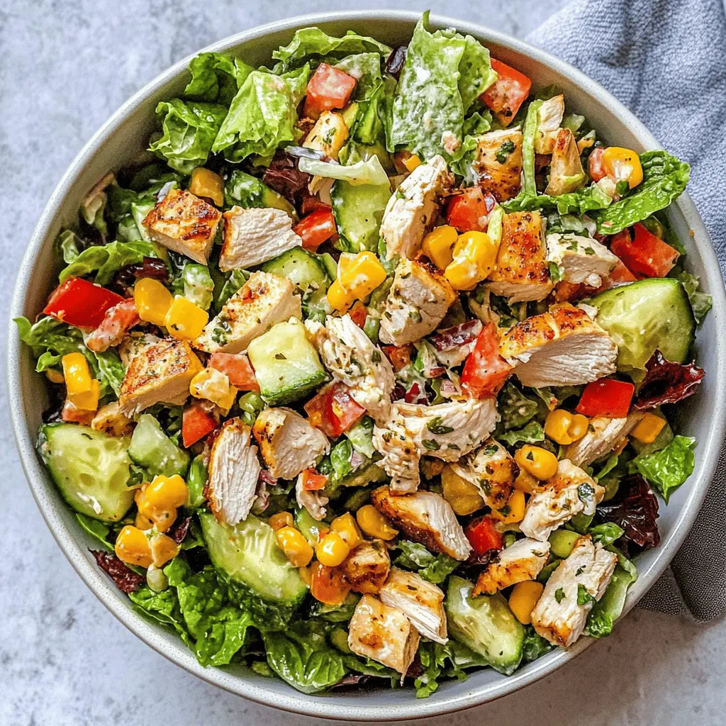 Chicken Chopped Salad with our own Honey Dijon Dressing