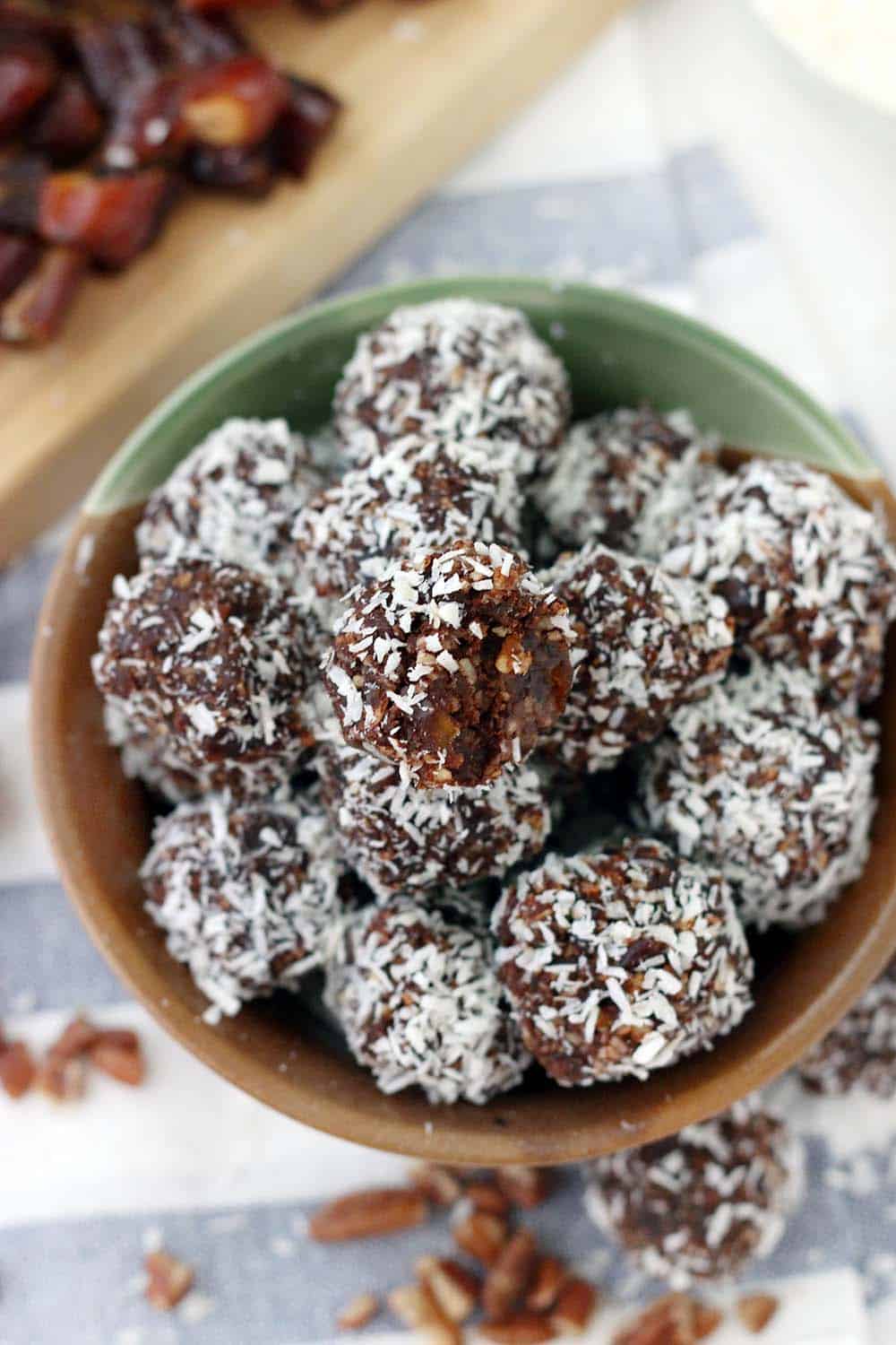 Chocolate Coconut Protein Balls