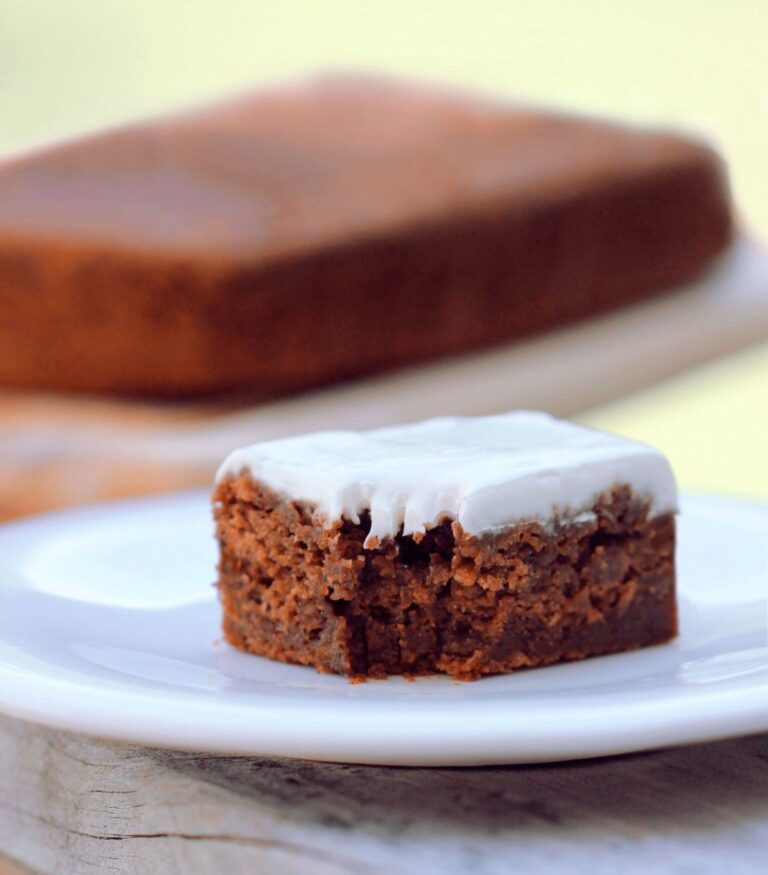 Gingerbread Molasses Protein Cake with Protein Cream Cheese Frosting