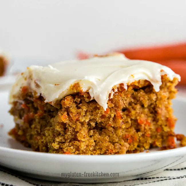 Protein Carrot Cake with Cream Cheese Protein Frosting - Gluten Free!