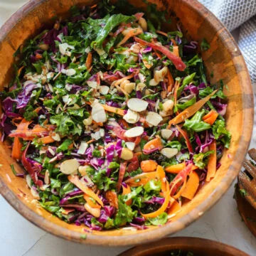 Kale Crunch Salad with Grilled Honey Mustard Chicken Breast & Honey Dijon Dressing