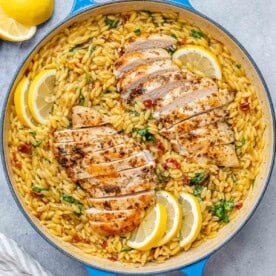 Lemon Chicken with Brown Rice & Spinach (GF)