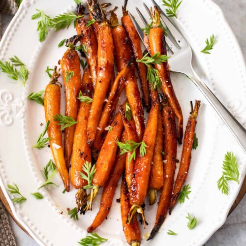 Balsamic Bruschetta Chicken with Maple Roasted Carrots