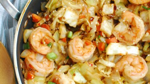 Shrimp Unstuffed Eggroll Bowl
