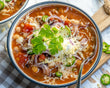 White Bean Chicken Chili (can ADD pita chips as a separate order:)) CAN BE VEGETARIAN:)
