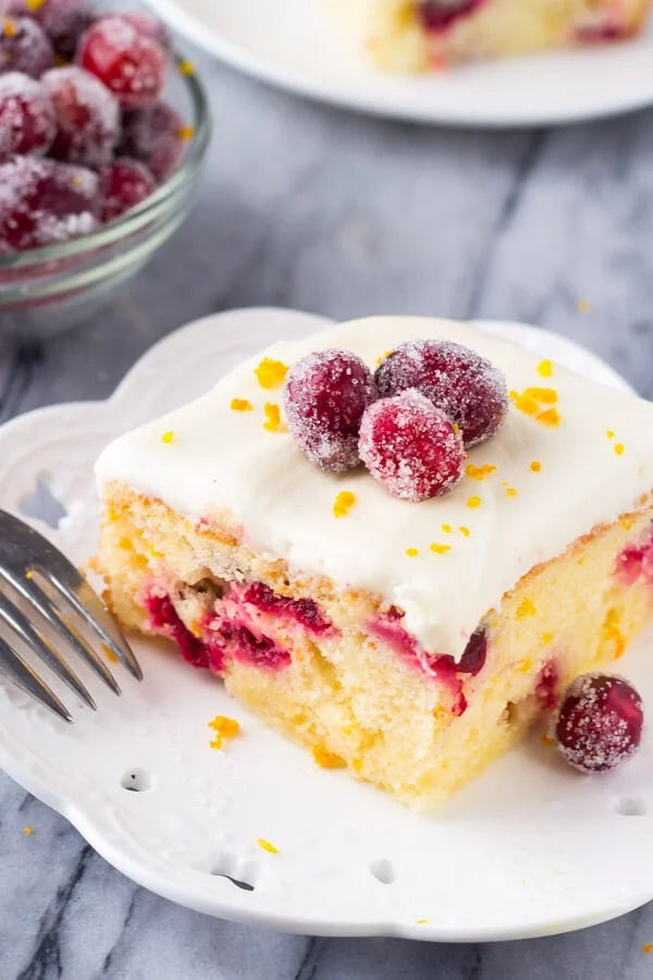 Cranberry Orange Protein Cake with Cream Cheese Protein Frosting
