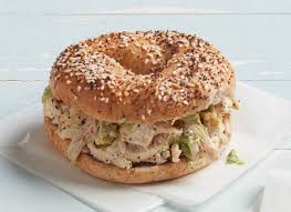 Healthy Chicken Salad Sandwich with Protein Everything Bagel!! (Bagel served on the side:)) (Gluten Free)