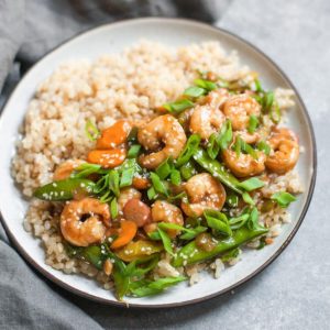 Sesame Ginger Shrimp Stir Fry