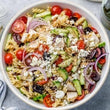 Greek Shrimp Pasta Salad (can be vegetarian & is Gluten Free)