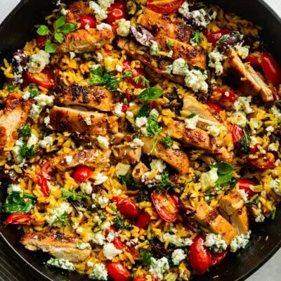 Mediterranean Chicken Over Brown Rice