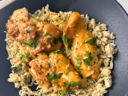 Honey Mustard Chicken Breast over Cauliflower Veggie Rice