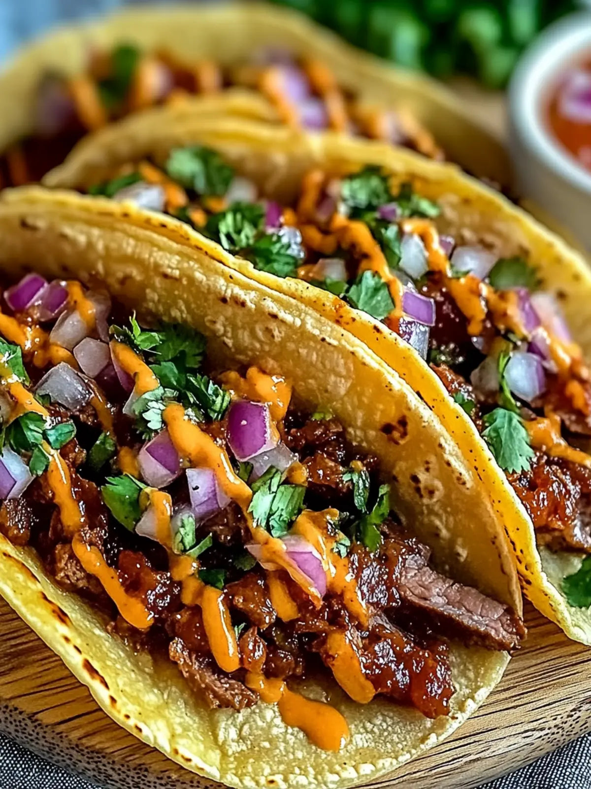 BBQ Lean Beef Taco with our own Honey BBQ Sauce