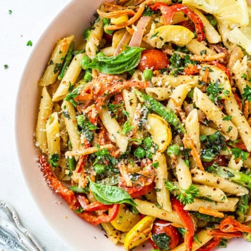 Pasta Primavera with Grilled Chicken (Gluten Free)