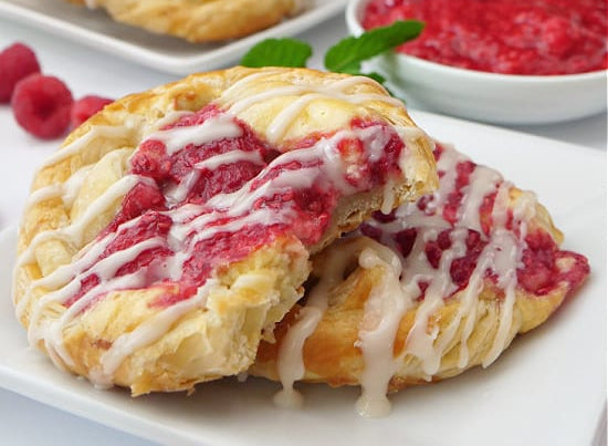 Raspberry Lemon Protein Danish