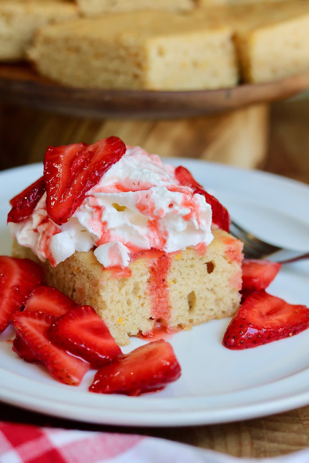 Strawberry Shortcake Protein Cake