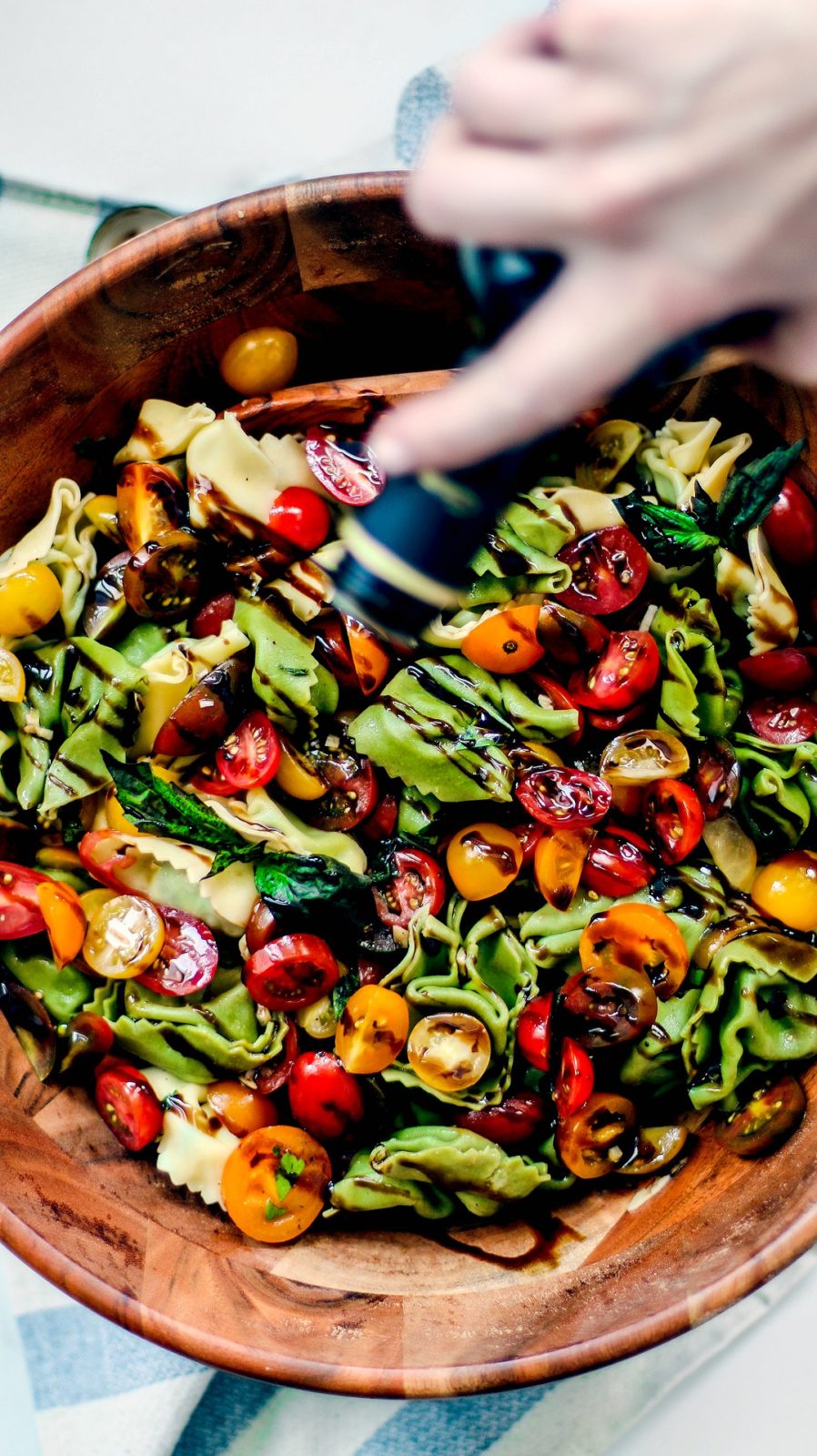 Caprese Balsamic Bruschetta Chicken Pasta Salad