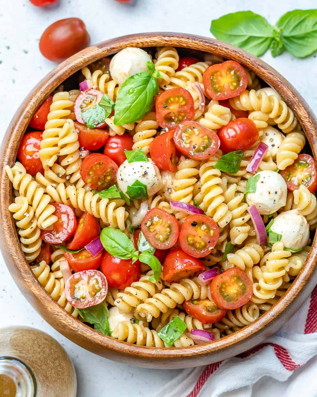 Caprese Balsamic Bruschetta Chicken Pasta Salad