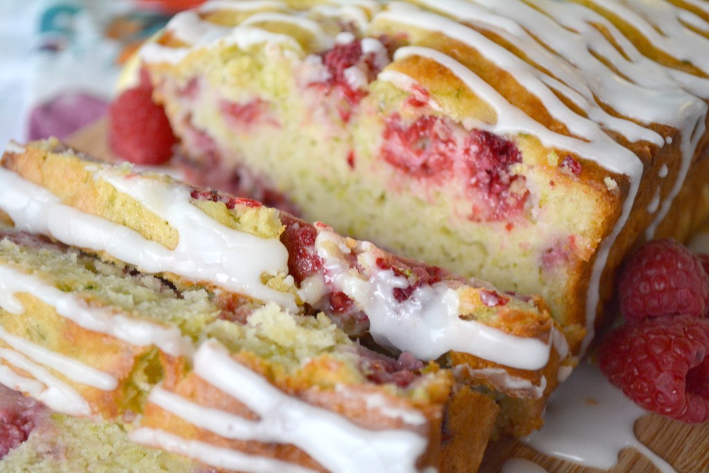Raspberry Lemon Bread with Lemon Glaze