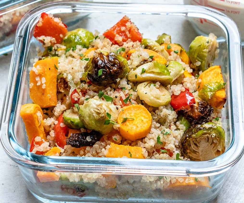 Lemon Chicken with quinoa and roasted veggies (back to basics meals:))