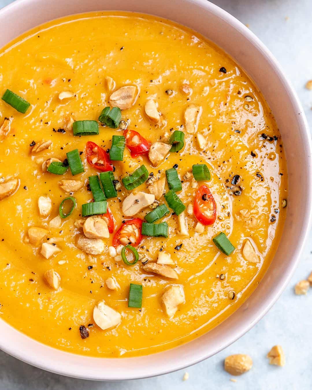Thai Peanut Chicken Soup (can be vegetarian)