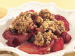Apple Berry Protein Crisp topped with vanilla greek whip