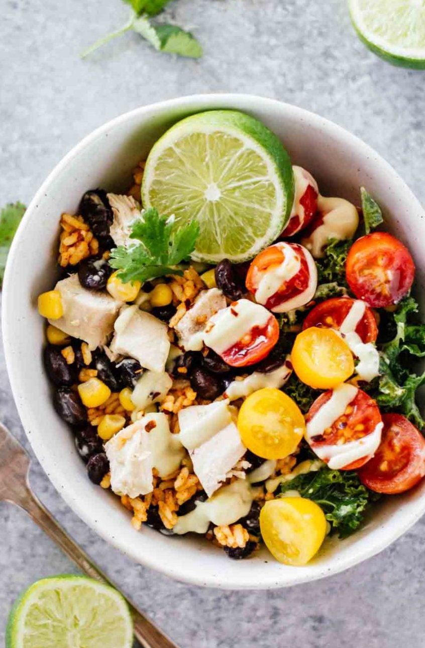 Grilled Fiesta Chicken Burrito Bowl