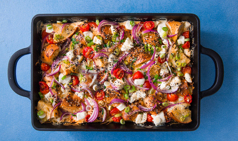Everything Bagel Breakfast Casserole